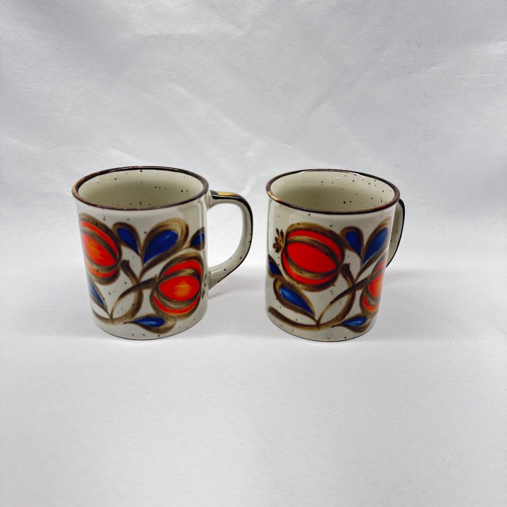 Unbranded Stoneware Coffee Mugs Unisex OS Multi Floral Vintage MCM Japan Retro